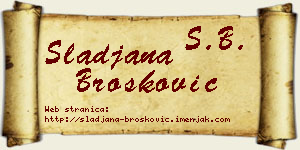 Slađana Brošković vizit kartica